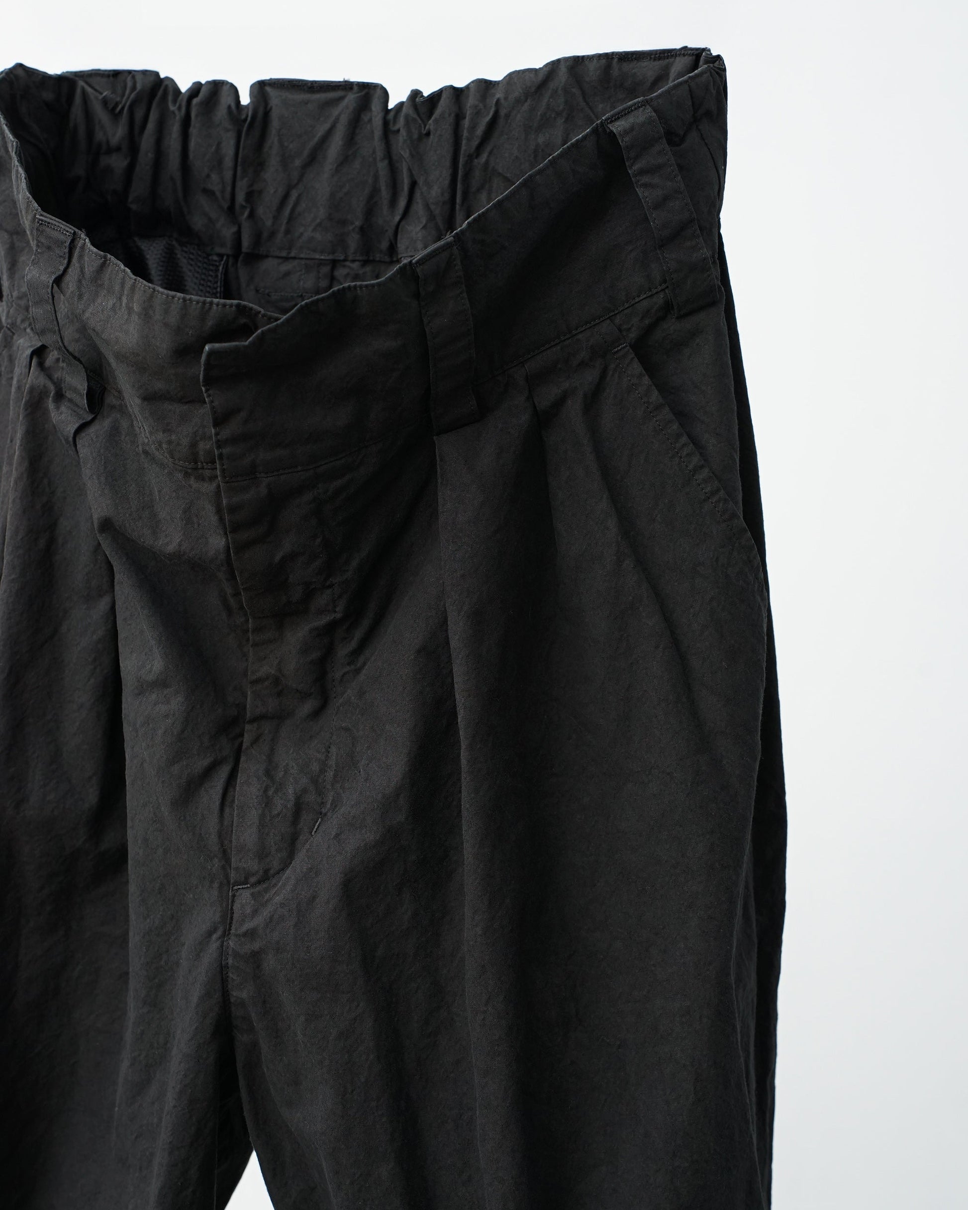 barbell object　バーベルオブジェクト　zipper pt　ジッパーパンツ　ミリタリーパンツ　ウエスト部分　black