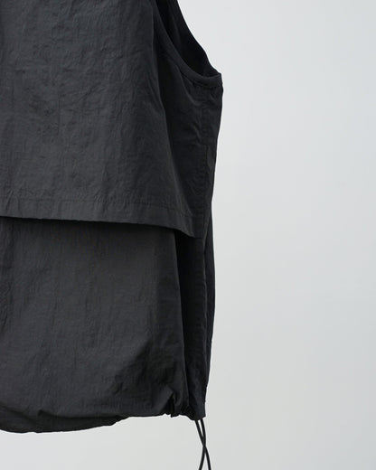 barbell object　バーベルオブジェクト　un vest　ベスト　背面ヨーク部分　black