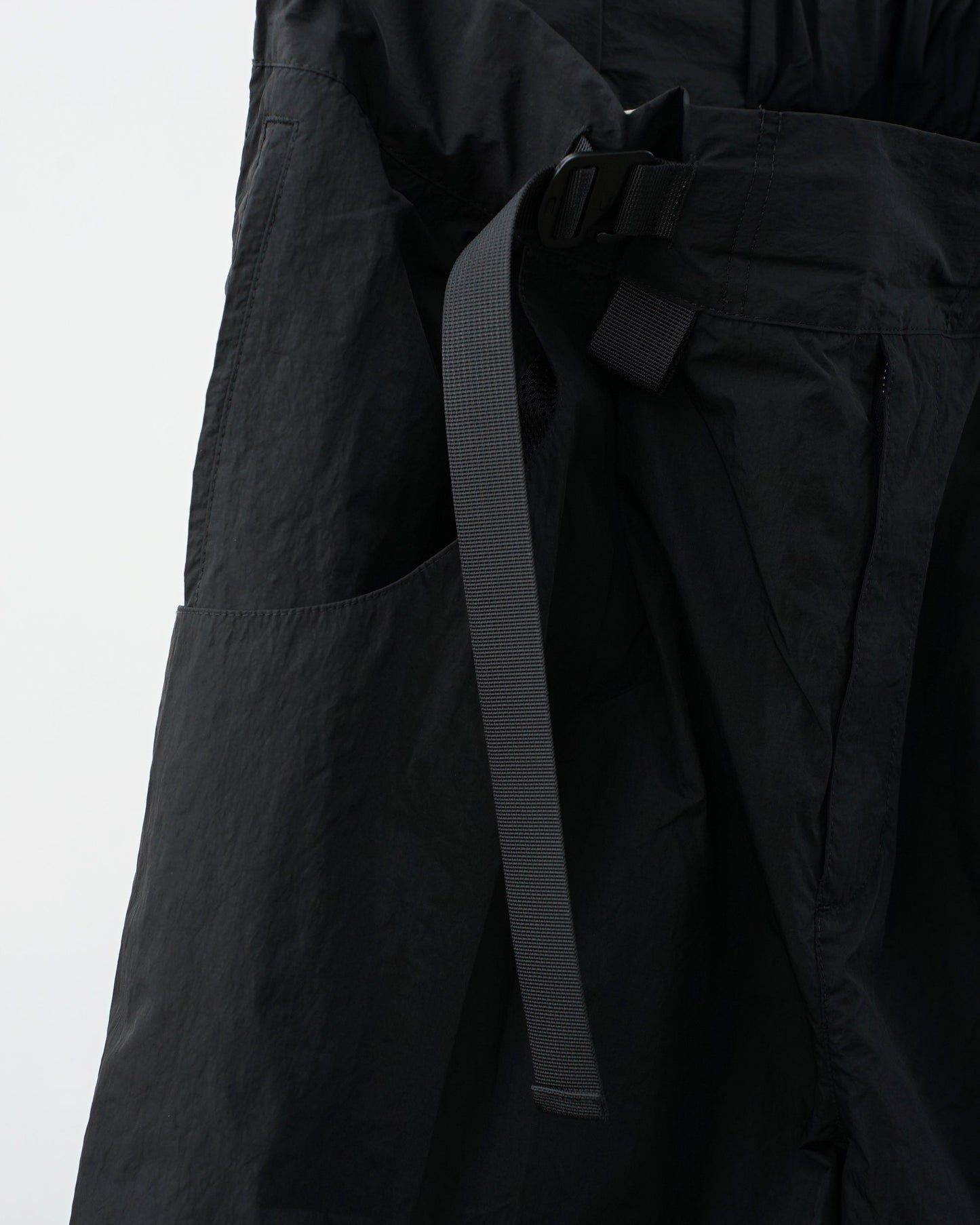 barbell object  バーベルオブジェクト　un sl pt　サルエルパンツ　ミリタリーパンツ　black ウエスト部分