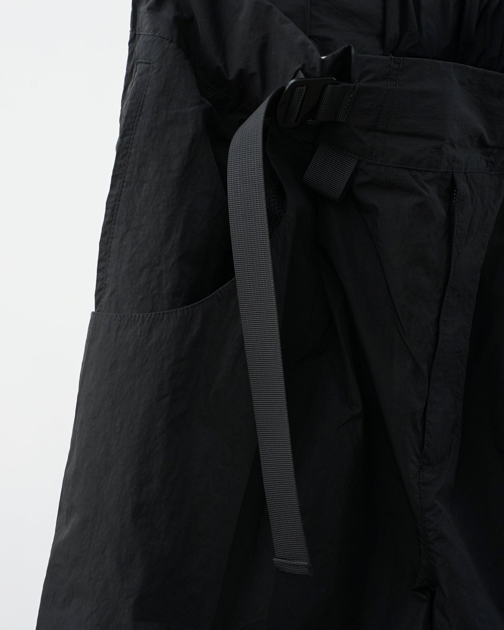 barbell object  バーベルオブジェクト　un sl pt　サルエルパンツ　ミリタリーパンツ　black ウエスト部分