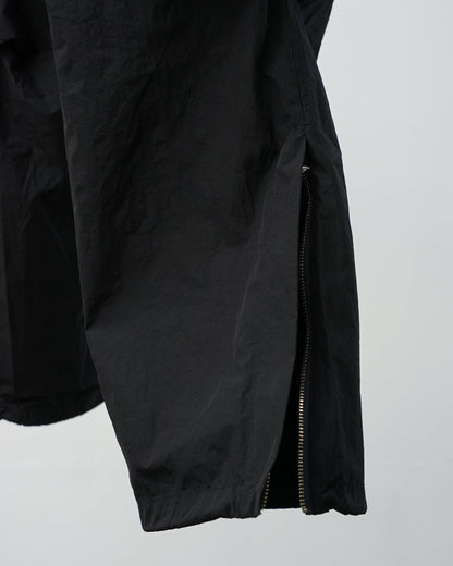 barbell object  バーベルオブジェクト　un sl pt　サルエルパンツ　ミリタリーパンツ　black 裾のジップ