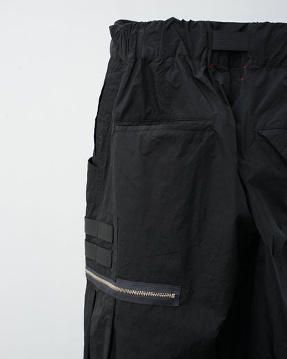 barbell object  バーベルオブジェクト　un sl pt　サルエルパンツ　ミリタリーパンツ　black ポケット　ジップ部分