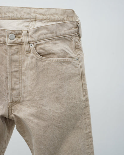 Fendart  フェンダール　Jean 901　デニムパンツ　ジーンズ　カーキベージュ　フロント　ポケット　トップボタン