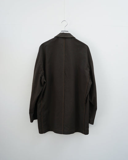 Cale カル　KHADI COTTON GARMENT DYED JACKET　カディコットン　テーラードジャケット　スミクロ　背面