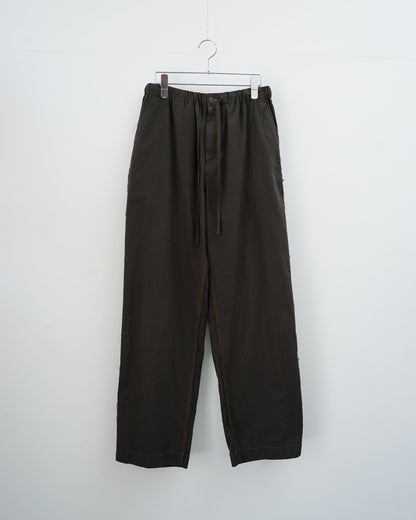 Cale　カル　KHADI COTTON GARMENT DYED EASY PANTS　カディコットン　パンツ　スミクロ　正面