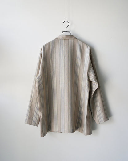 Cale　LINEN WOOL SILK STRIPE JACKET