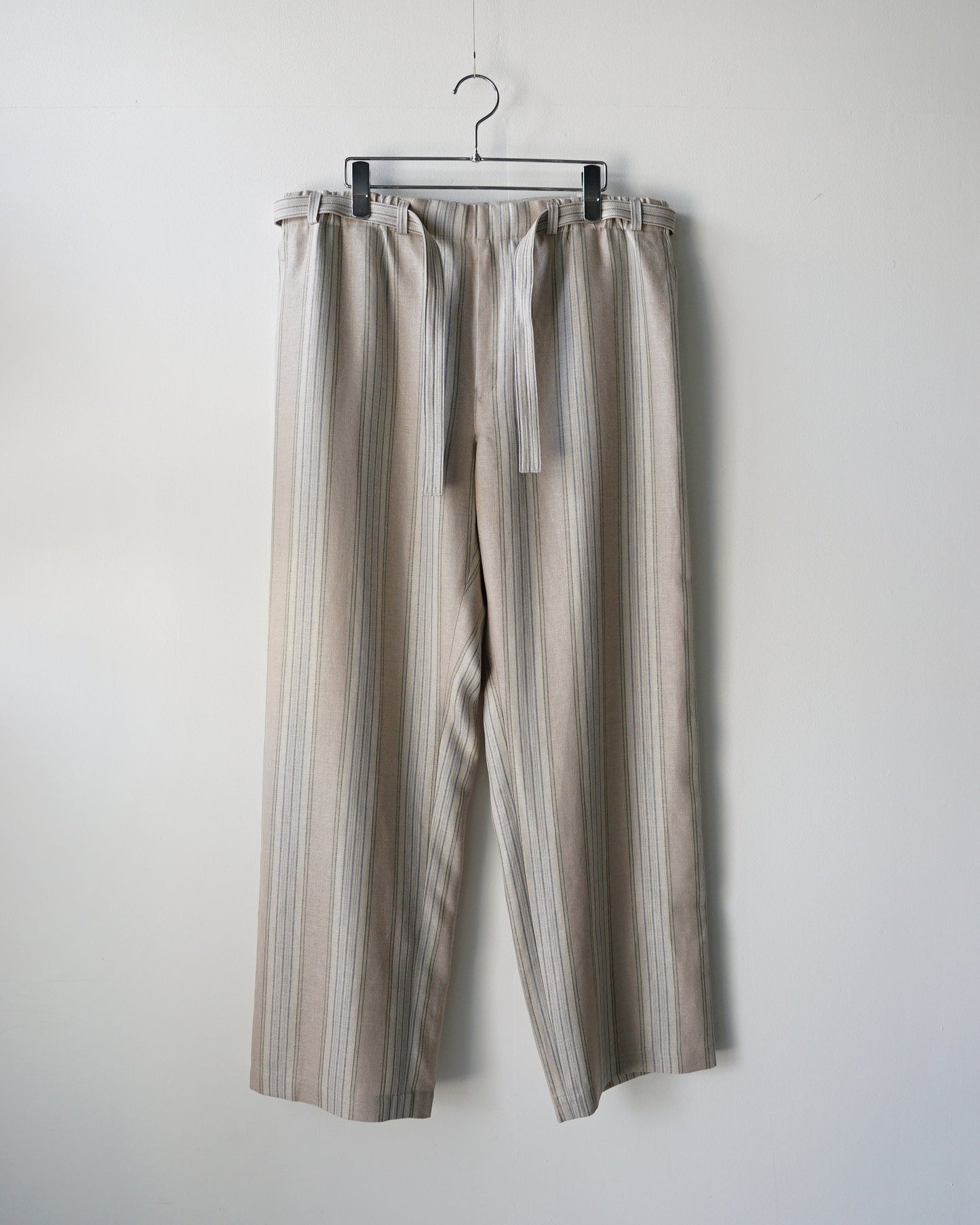 Cale　LINEN WOOL SILK STRIPE EASY PANTS