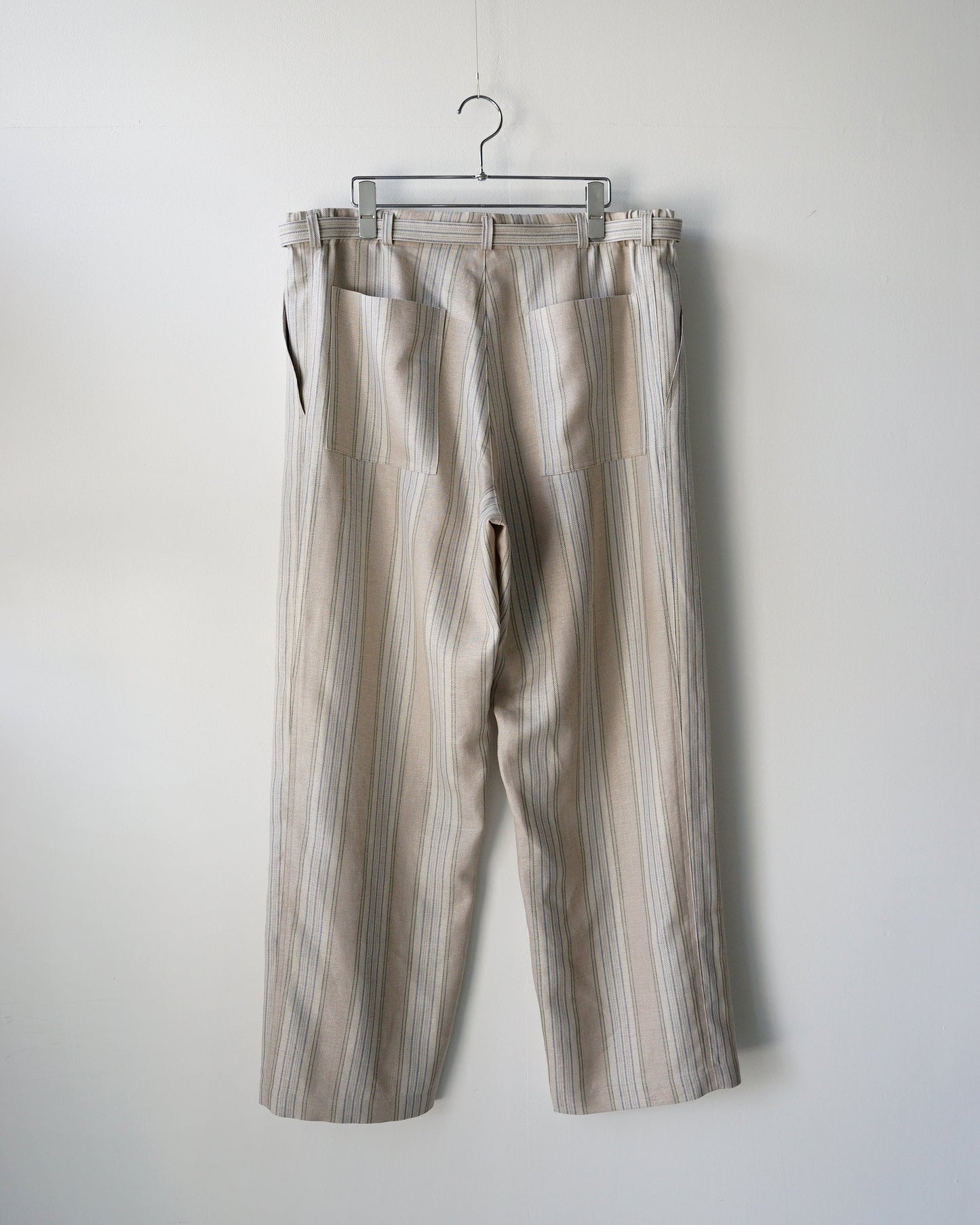 Cale　LINEN WOOL SILK STRIPE EASY PANTS