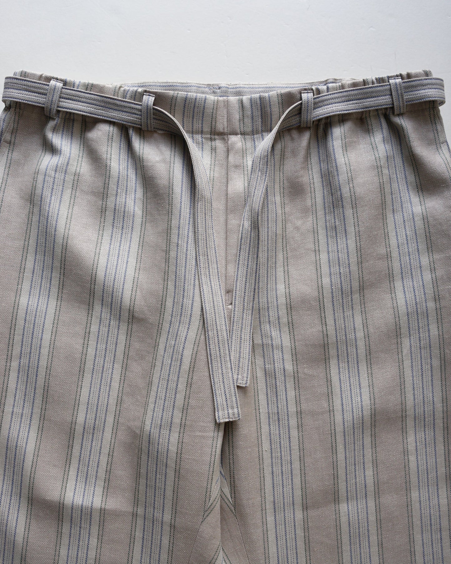 Cale　LINEN WOOL SILK STRIPE EASY PANTS