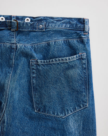 NICENESS　ナイスネス　DISTRESSED DENIM TWIST JEANS  D.SHARKY　デニム　ジーンズ　バックポケット　INDIGO