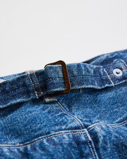 NICENESS　ナイスネス　DISTRESSED DENIM TWIST JEANS  D.SHARKY　デニム　ジーンズ　シンチバック　パーツ部分　INDIGO