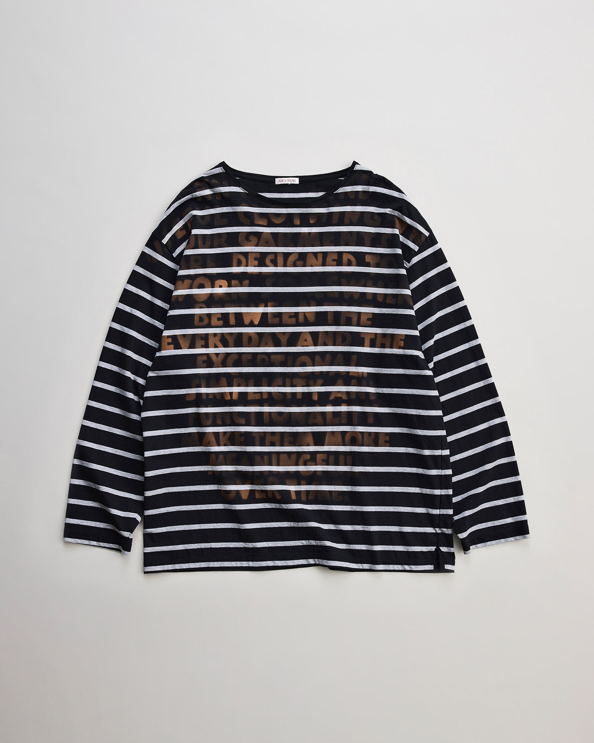 NICENESS　ナイスネス　HAND-STENCILED LONG SLEEVE BASQUE TEE  HYDE 正面