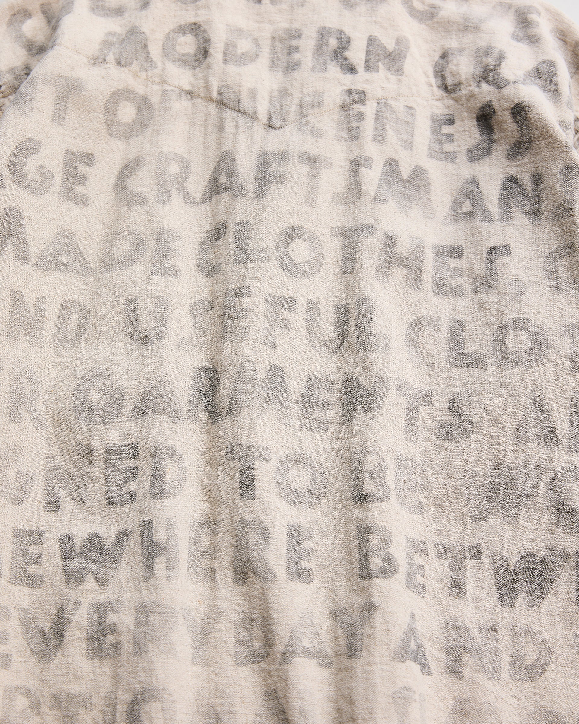 NICENESS　ナイスネス　HAND STENCIL UTILITY JACKET H.ROLLO　ユーティリティジャケット　ステンシル部分　NATURAL　