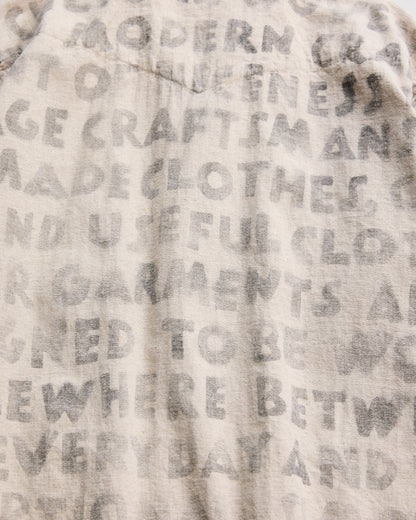 NICENESS　ナイスネス　HAND STENCIL UTILITY JACKET H.ROLLO　ユーティリティジャケット　ステンシル部分　NATURAL　