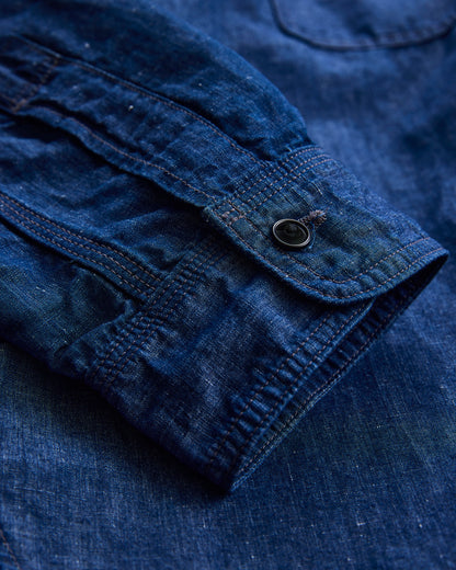 NICENESS　ナイスネス　CHAMBRAY WORK SHIRT MOLINA　シャンブレーワークシャツ　INDIGO カフス部分
