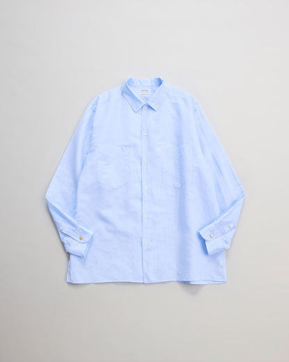 NICENESS　ナイスネス　DEAD STOCK LIGHT BLUE PATTERN DRESS SHIRT  ROMEO シャツ　正面