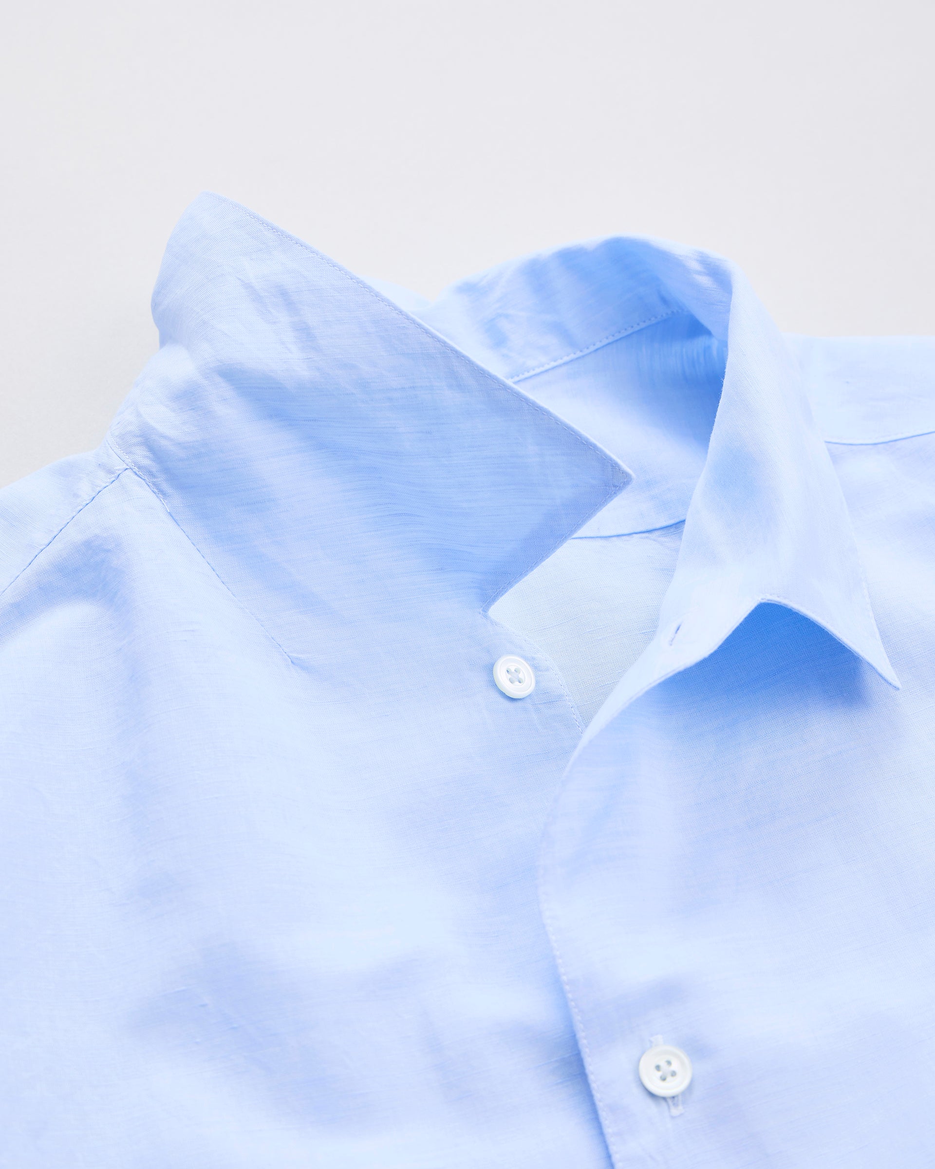 デットストック  ライトブルー　シャツ　襟デザイン