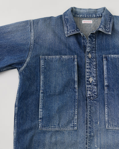 NICENESS　DISTRESSED DENIM JACKET  I.COXON