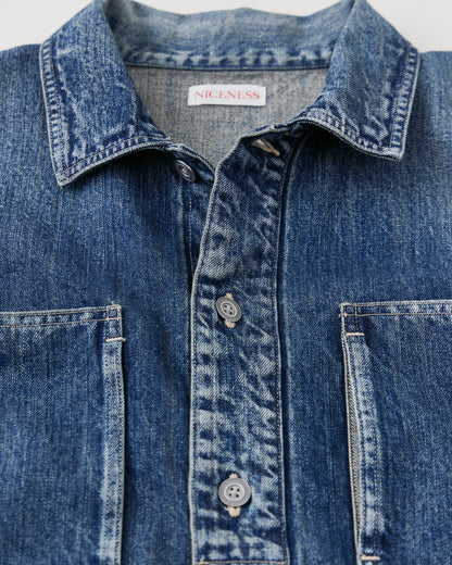 NICENESS　DISTRESSED DENIM JACKET  I.COXON