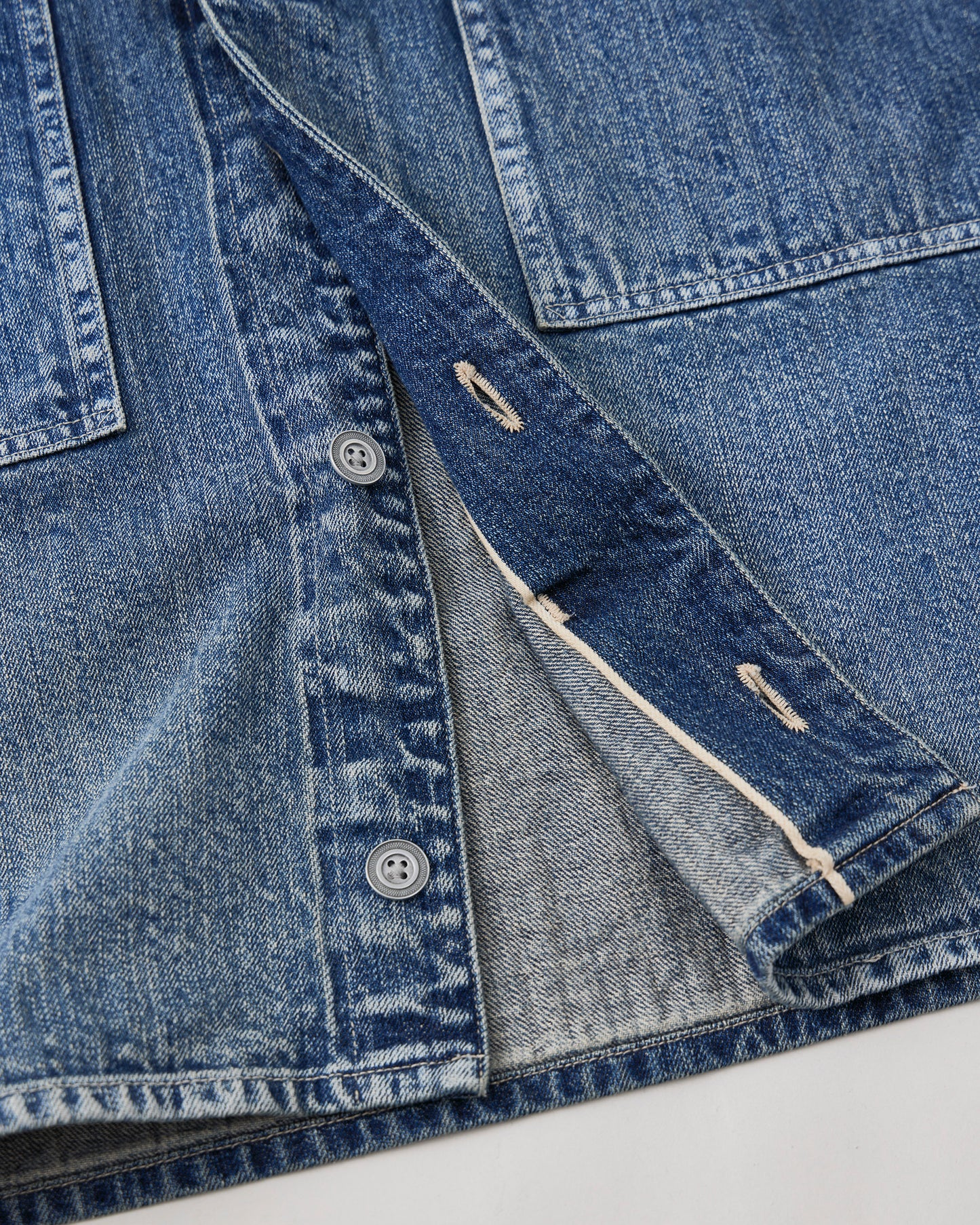 NICENESS　DISTRESSED DENIM JACKET  I.COXON