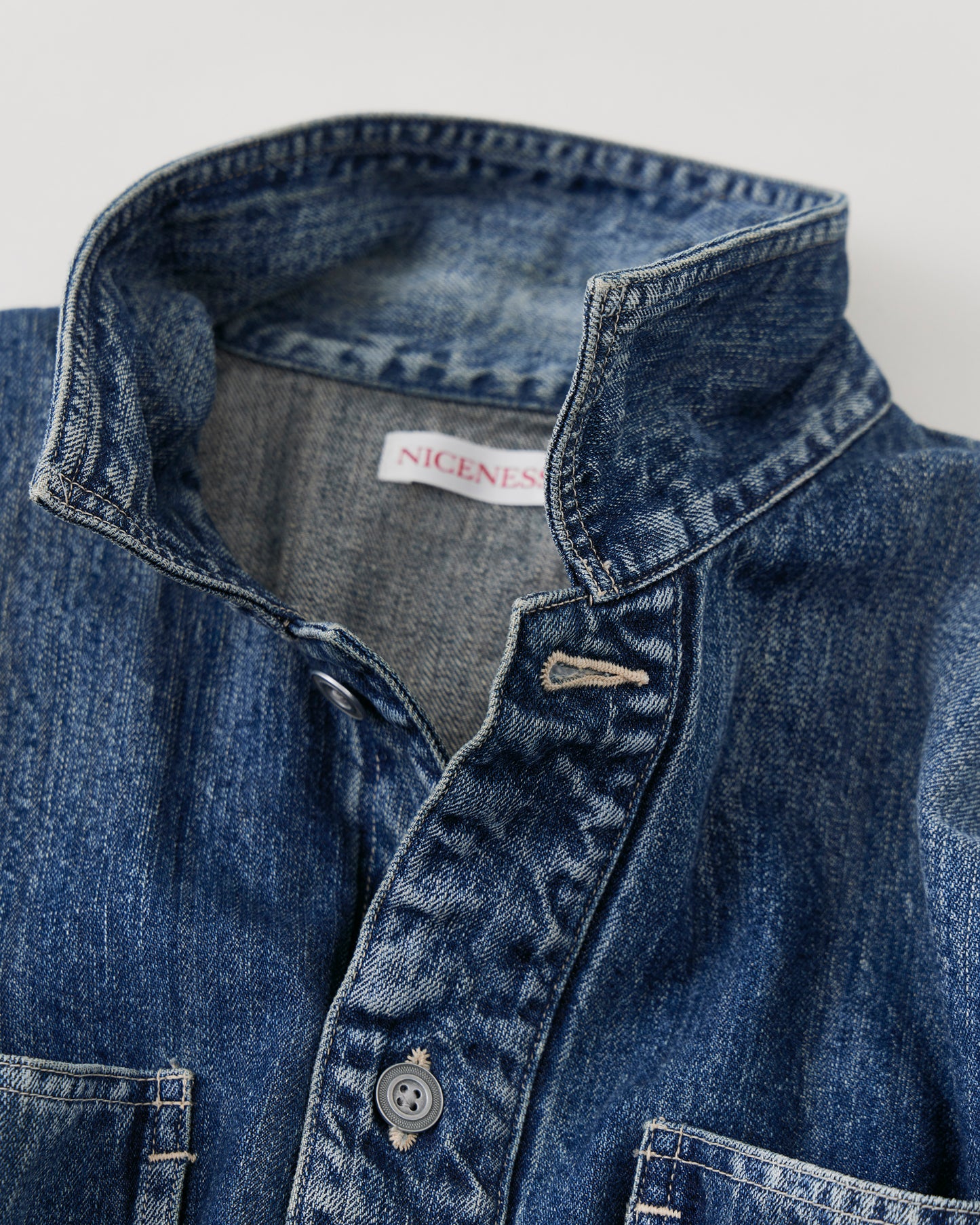 NICENESS　DISTRESSED DENIM JACKET  I.COXON