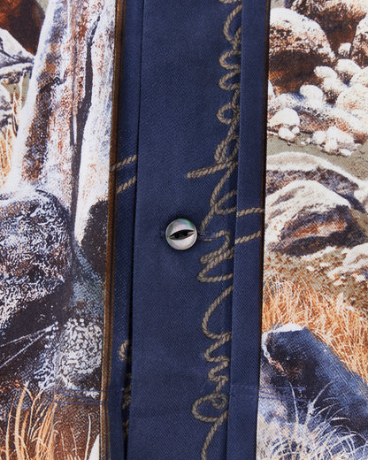 NICENESS　RAYON COTTON PRINTED TRUCKER SHIRT  NUMAN