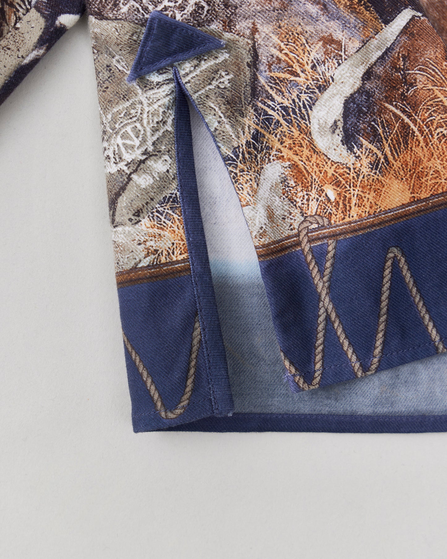 NICENESS　RAYON COTTON PRINTED TRUCKER SHIRT  NUMAN