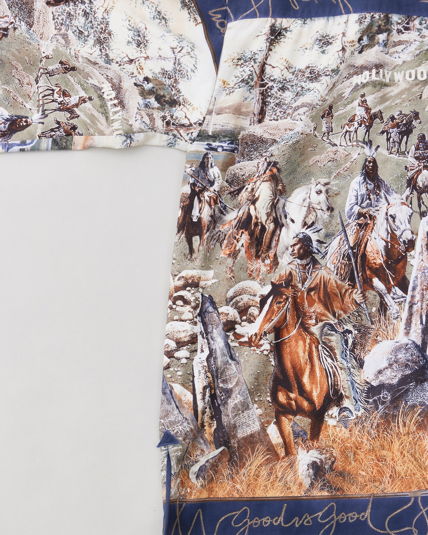 NICENESS　RAYON COTTON PRINTED TRUCKER SHIRT  NUMAN