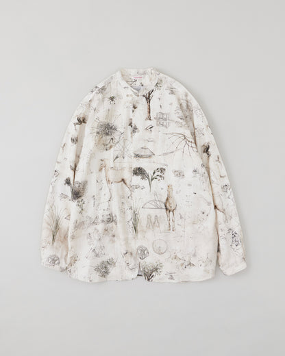 NICENESS　PRINTED NARROW COLLAR SHIRT JACKET  V.CHAD
