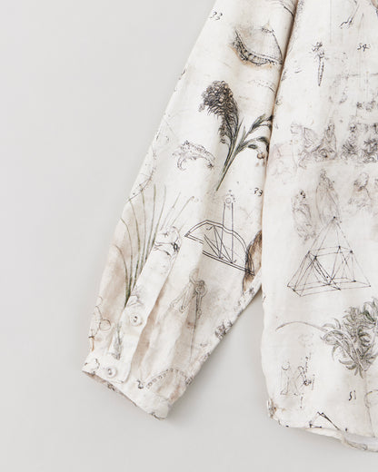 NICENESS　PRINTED NARROW COLLAR SHIRT JACKET  V.CHAD