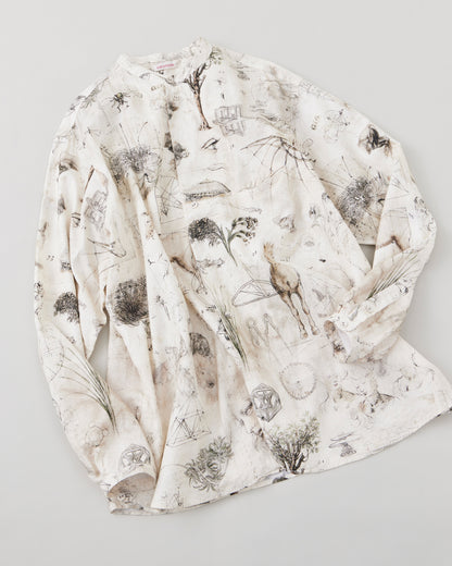 NICENESS　PRINTED NARROW COLLAR SHIRT JACKET  V.CHAD