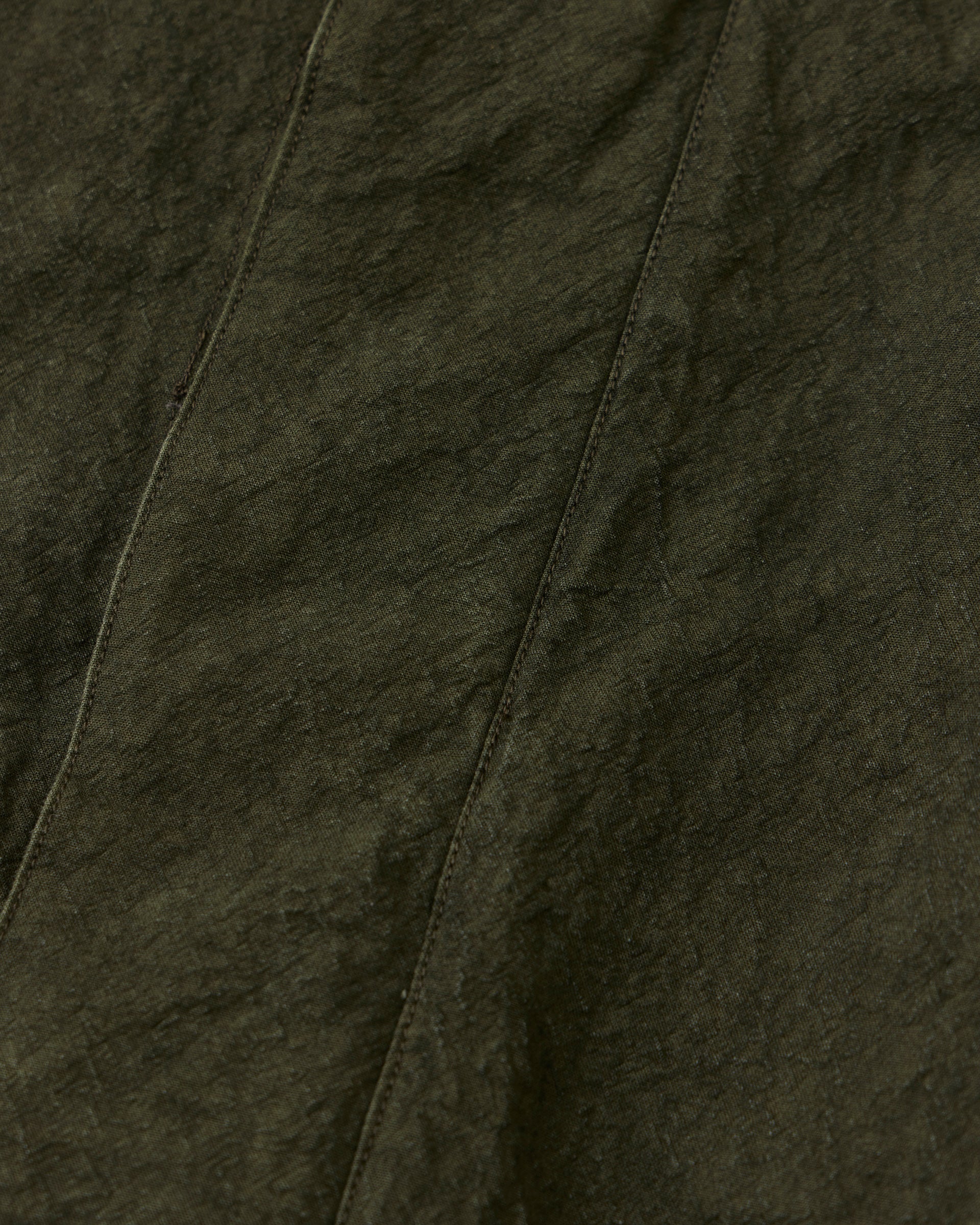 ハンティングジャケット　ダークオリーブ　生地の質感