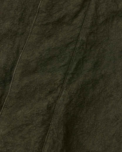 ハンティングジャケット　ダークオリーブ　生地の質感