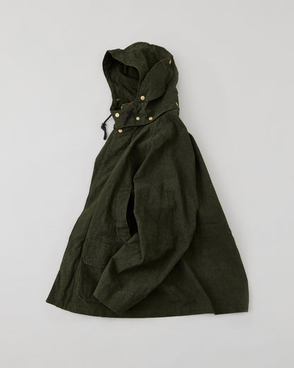 ハンティングジャケット　ダークオリーブ　横シルエット