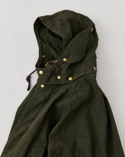 ハンティングジャケット　フード部分　ダークオリーブ