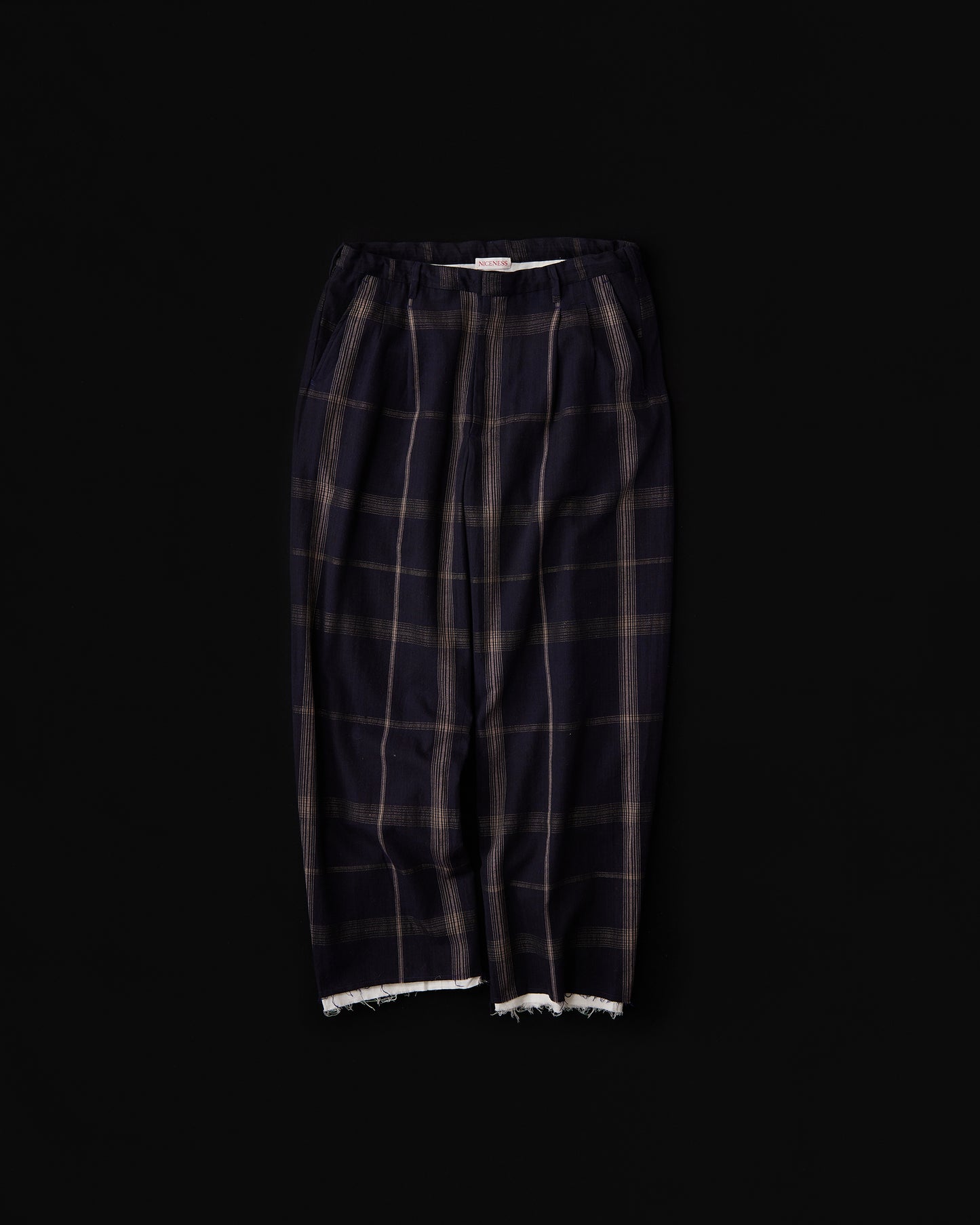 NICENESS　KHADI CHECK EASY PANTS  ALI