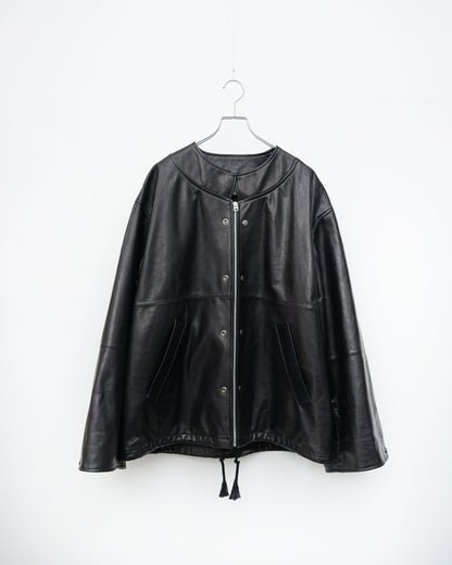 babell object  バーベルオブジェクト レザージャケット ブラック メンズ 正面