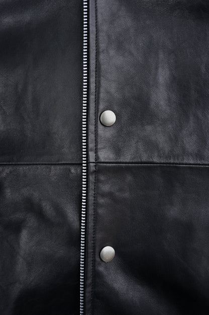 レザージャケット ディテール　フロント