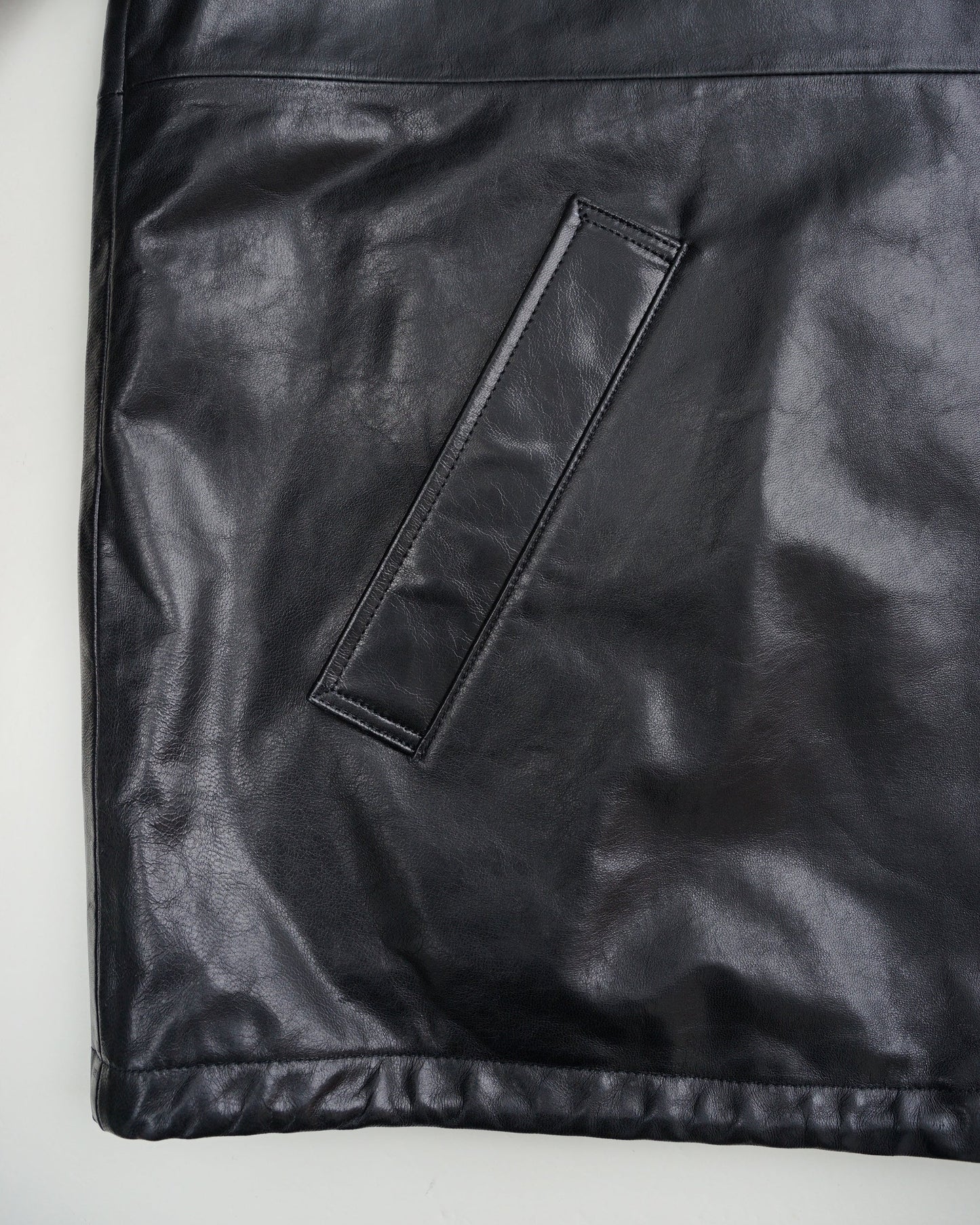 レザージャケット ディテール ポケット