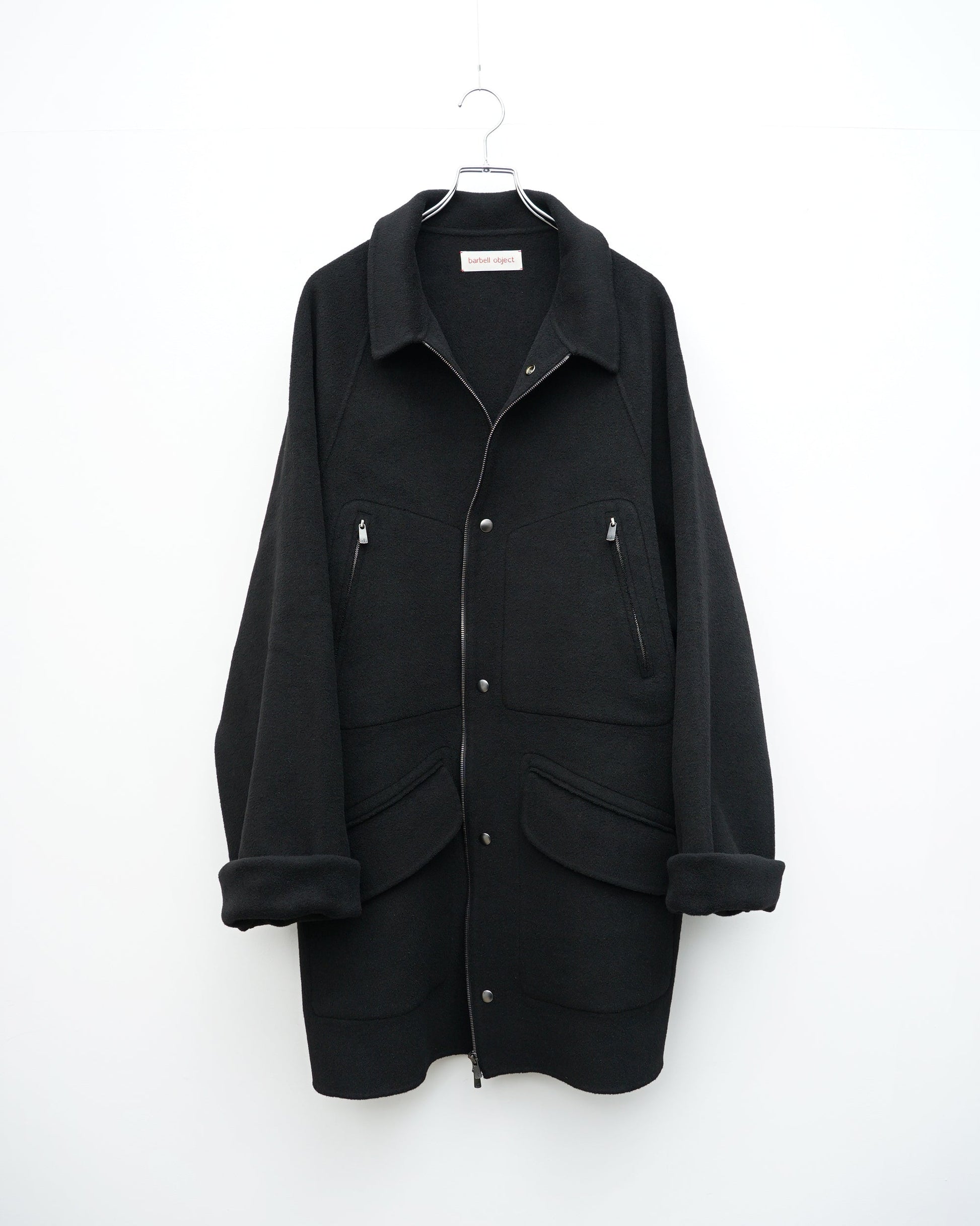 barbel object バーベルオブジェクト コート　black  正面