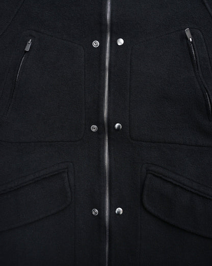 コート　ファスナー　正面　デザイン